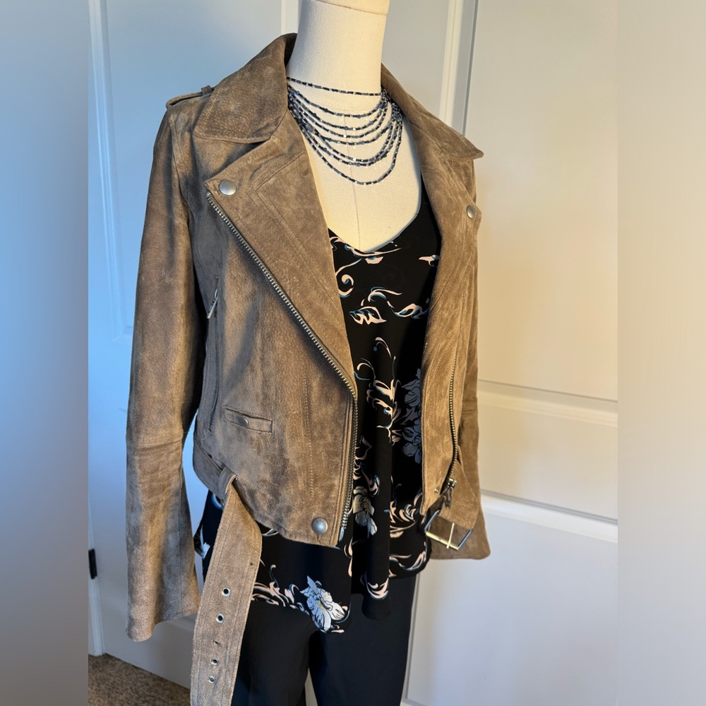 Blank NYC women’s medium suede leather jacket